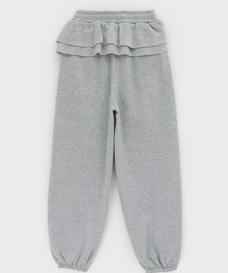 【起毛】フリルバンディングジョガーパンツ