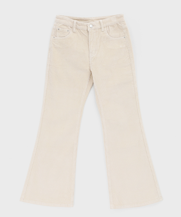 コーデュロイブーツカットパンツ