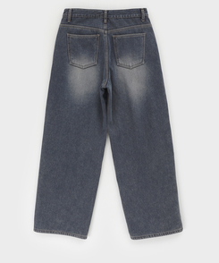 【起毛】カリートワイドデニムパンツ