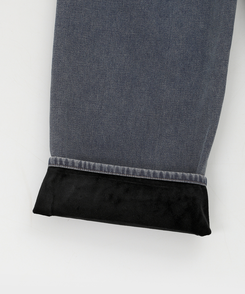 【起毛】カリートワイドデニムパンツ