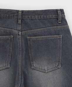 【起毛】カリートワイドデニムパンツ