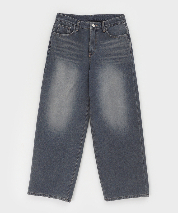 【起毛】カリートワイドデニムパンツ