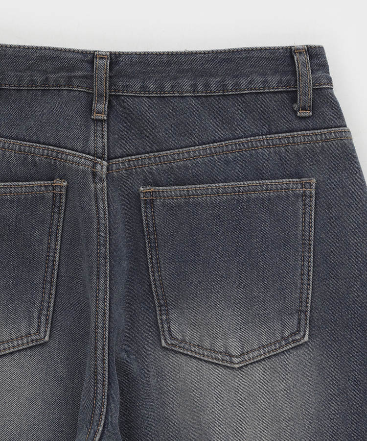 【起毛】カリートワイドデニムパンツ