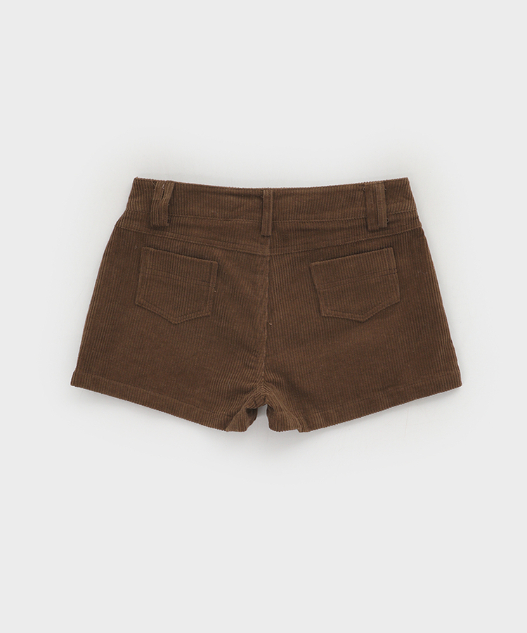 コーデュロイローウエストショートパンツ