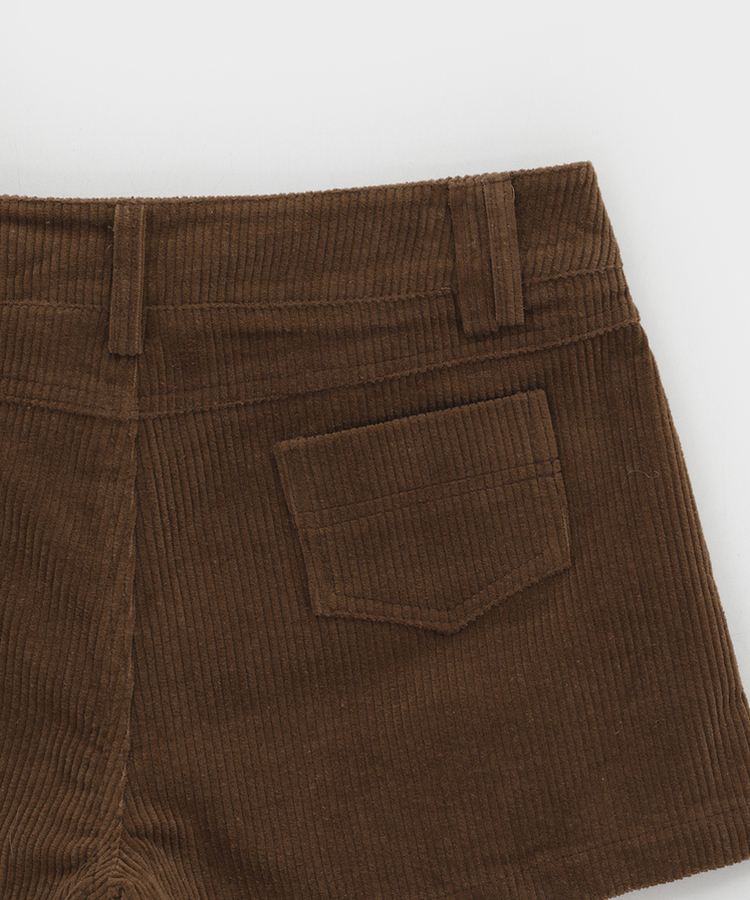 コーデュロイローウエストショートパンツ