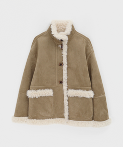 リバーシブルムスタンハーフジャケット