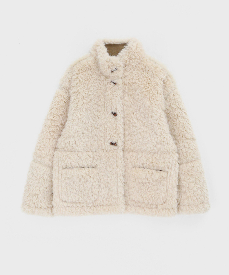 リバーシブルムスタンハーフジャケット