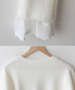 レースフリルニットカーディガン(5color)