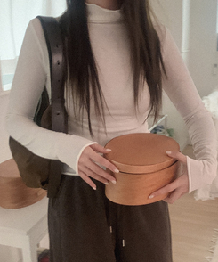 ウェーブタートルネック長袖Tシャツ(5color) IVORY