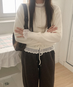 ウェーブタートルネック長袖Tシャツ(5color) IVORY