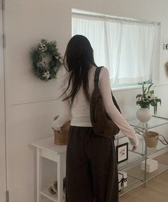 ウェーブタートルネック長袖Tシャツ(5color) IVORY