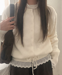 ウェーブタートルネック長袖Tシャツ(5color) IVORY