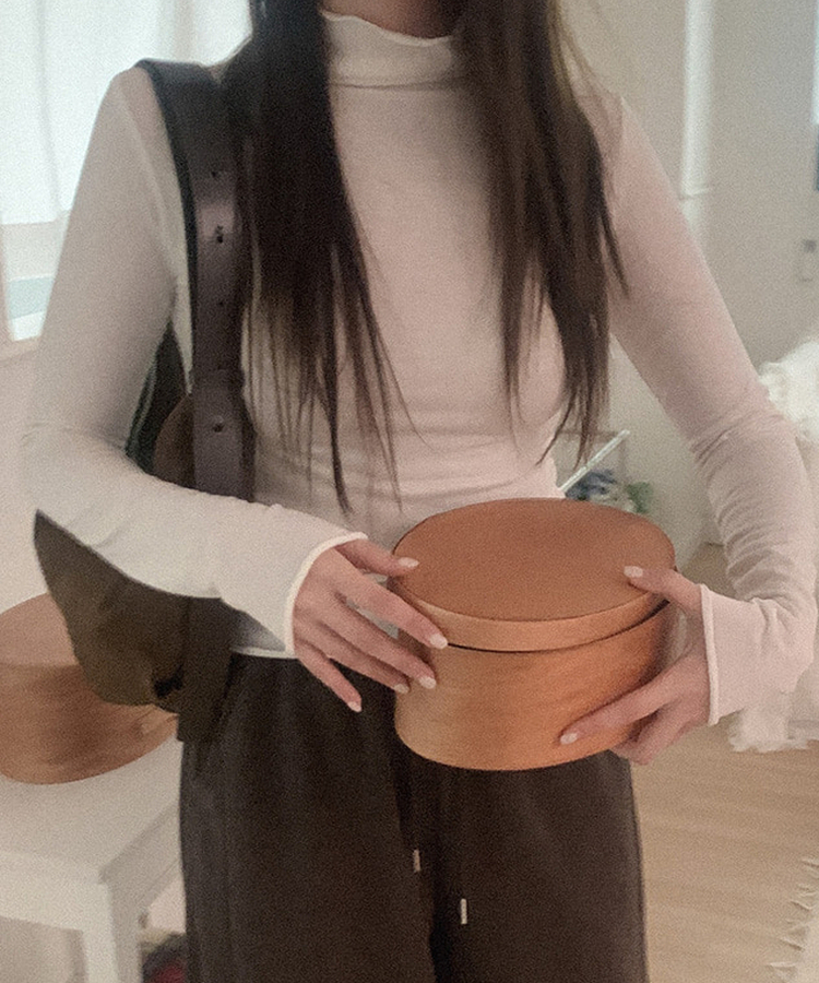 ウェーブタートルネック長袖Tシャツ(5color) IVORY