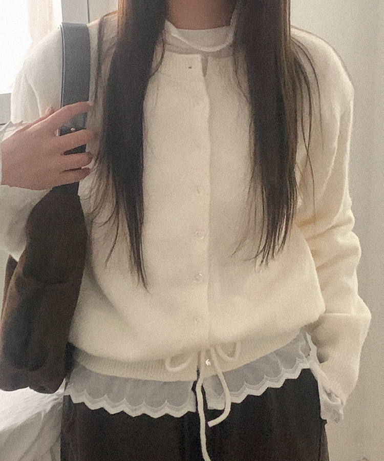 ウェーブタートルネック長袖Tシャツ(5color) IVORY