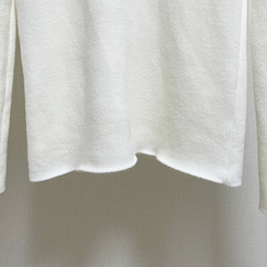 【起毛】ハーフハイネックミンクニット