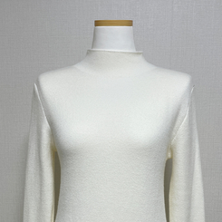 【起毛】ハーフハイネックミンクニット