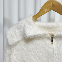 アンゴラセーラージップアップカーディガン