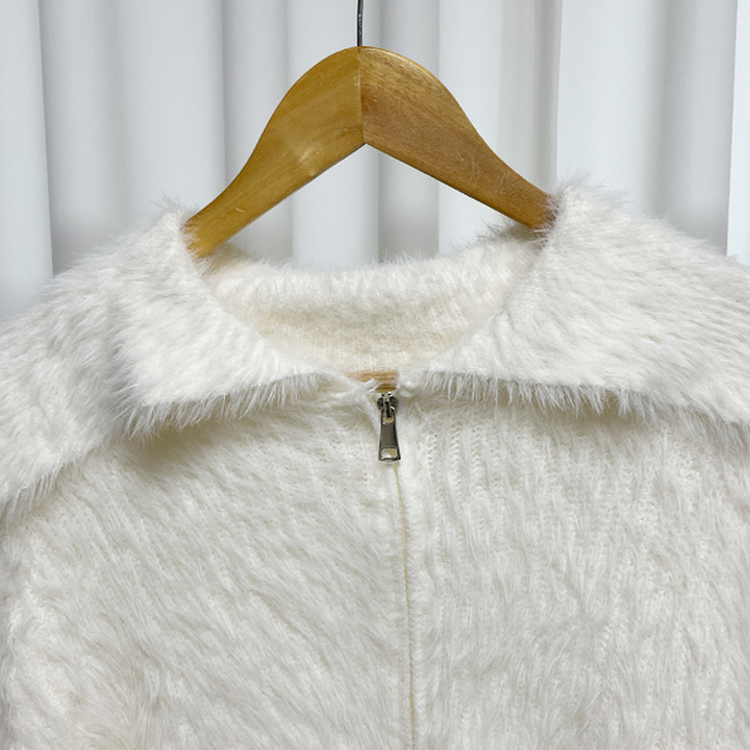 アンゴラセーラージップアップカーディガン