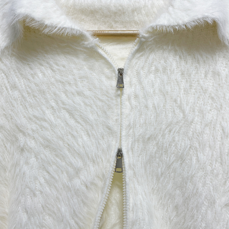 アンゴラセーラージップアップカーディガン