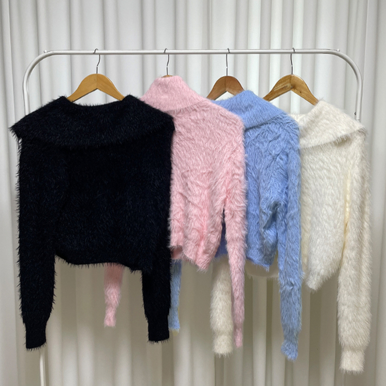 アンゴラセーラージップアップカーディガン