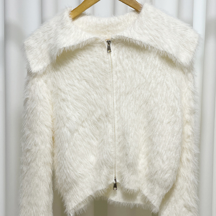 アンゴラセーラージップアップカーディガン