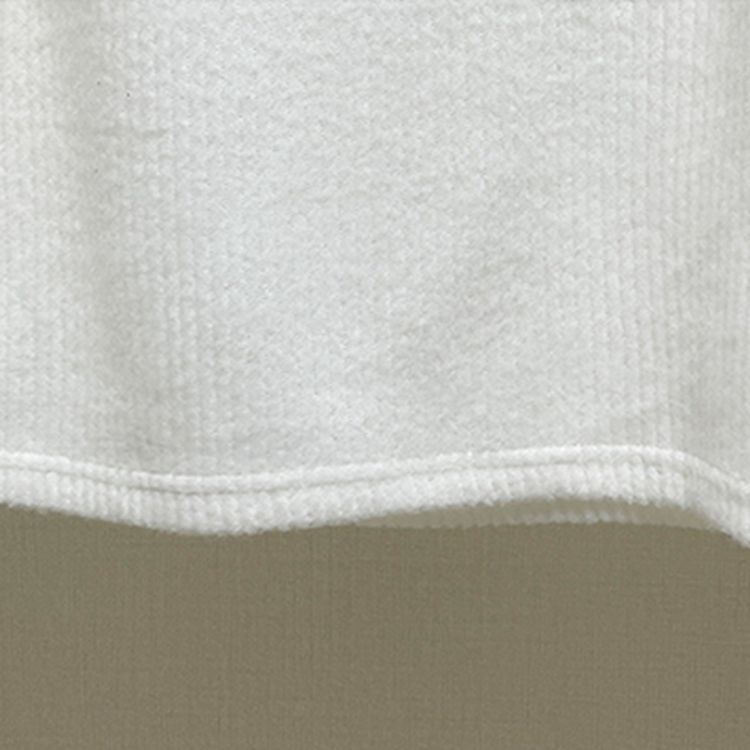 【起毛】リブオフショルダーふんわりニット