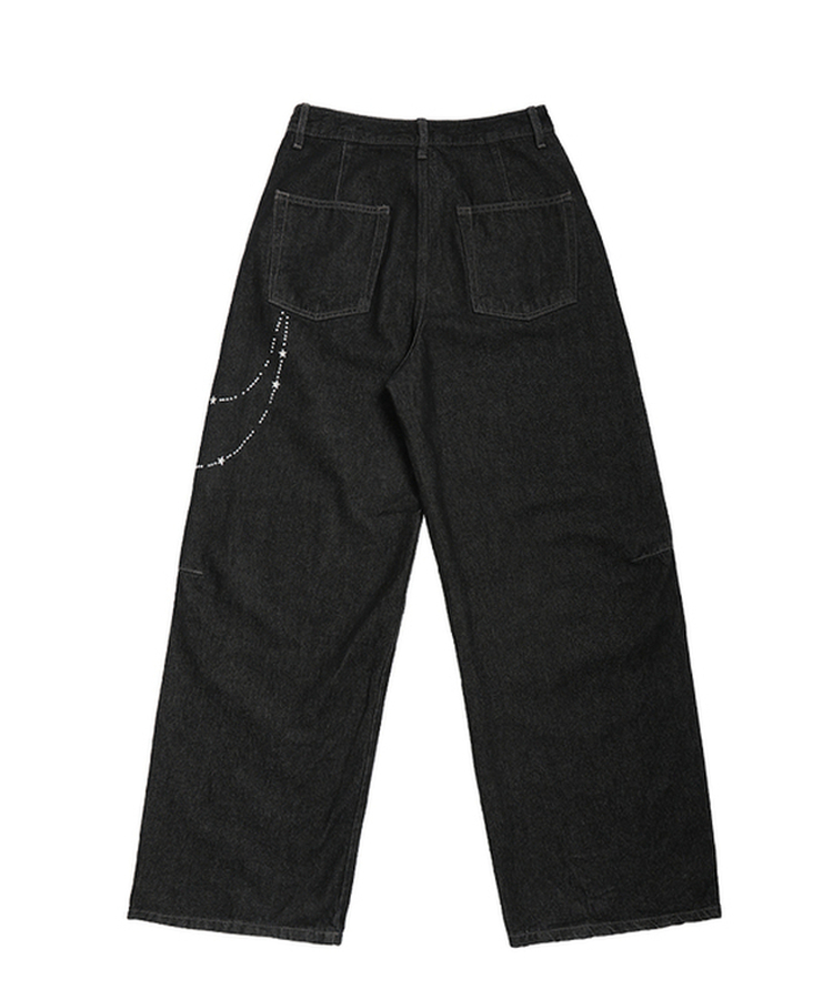 スターキーリングバルーンデニムパンツ