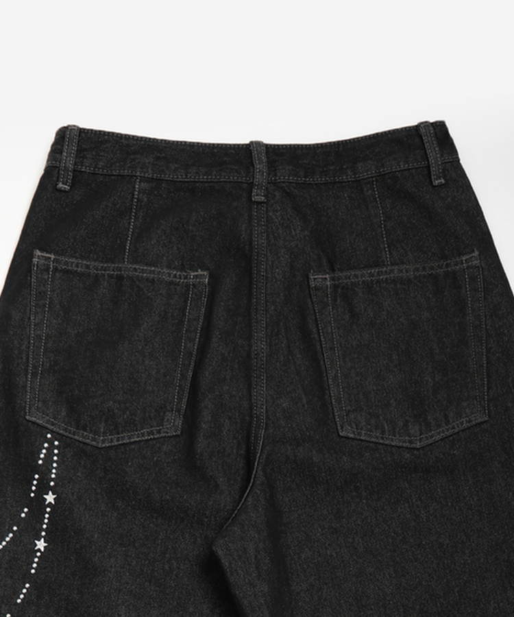 スターキーリングバルーンデニムパンツ