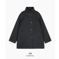 ハイネックミディコート