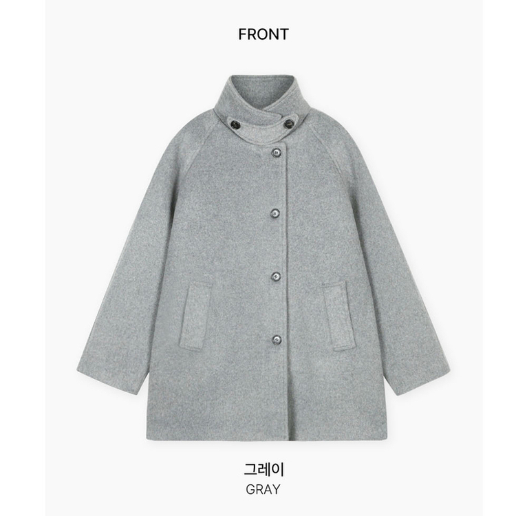 ハイネックミディコート