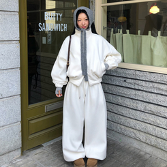 【SET着用可能】ジップアップフリースセット IVORY