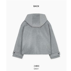 フードウールショートコート