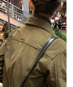 【起毛】コーデュロイスリムシャツ KHAKI BROWN