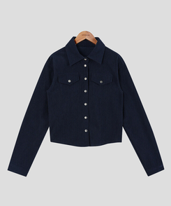 【起毛】コーデュロイスリムシャツ