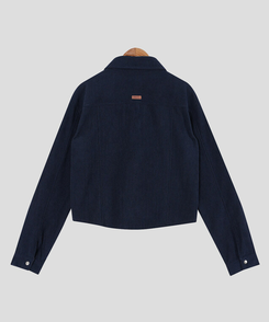 【起毛】コーデュロイスリムシャツ