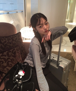 ストライプ長袖Tシャツ BLACK