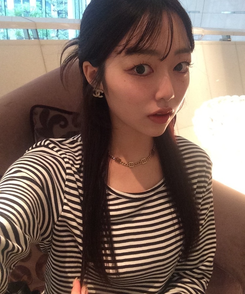 ストライプ長袖Tシャツ BLACK