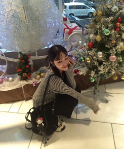 ストライプ長袖Tシャツ BLACK