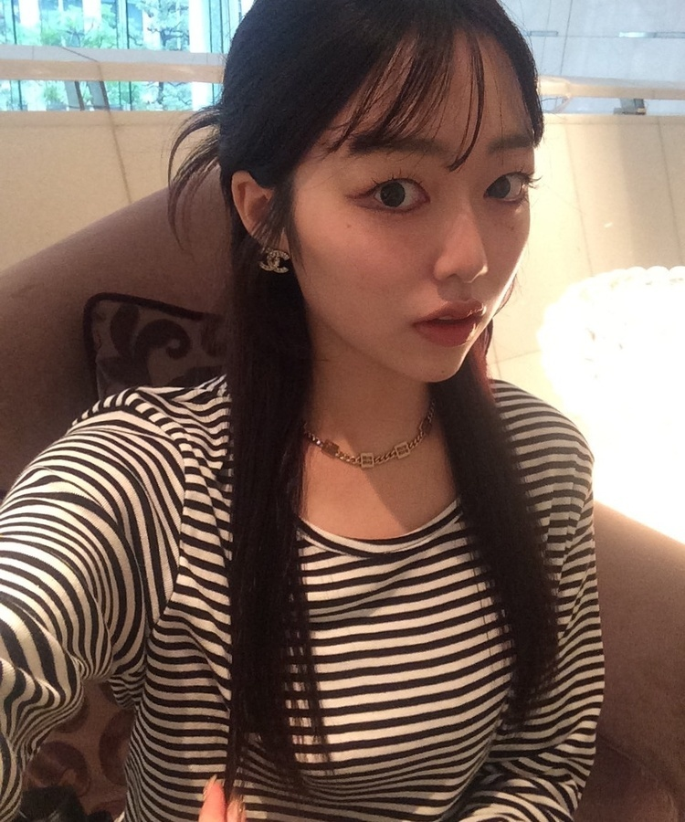 ストライプ長袖Tシャツ BLACK