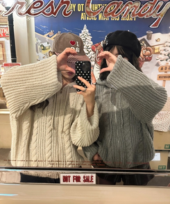 후드 꽈배기 니트 가디건 그레이