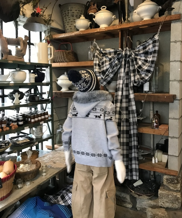 투웨이 퍼 후드 니트 집업