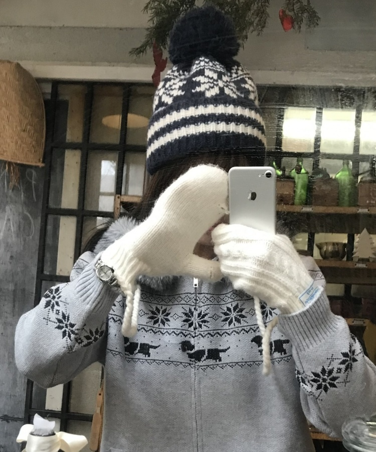 투웨이 퍼 후드 니트 집업