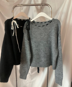 アイレットリボンニット