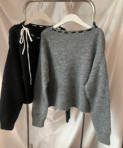 アイレットリボンニット