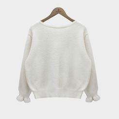 보온성 두배포근 보트넥 루즈핏 니트 케이프 숄 망토 세트