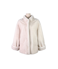 ハイネックキュービックバックルミンクファージャケット