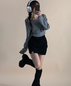 【SET】キャミソール ボレロガーディガン GREY