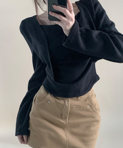 【SET】キャミソール ボレロガーディガン BLACK