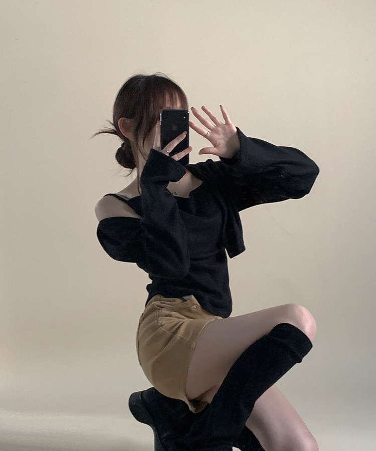 【SET】キャミソール ボレロガーディガン BLACK