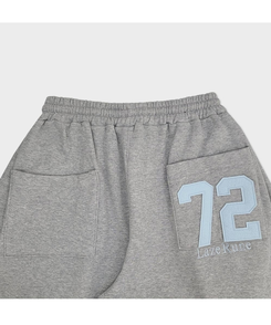 【起毛】72刺繍ピンタックワイドトレーニングパンツ(5color)